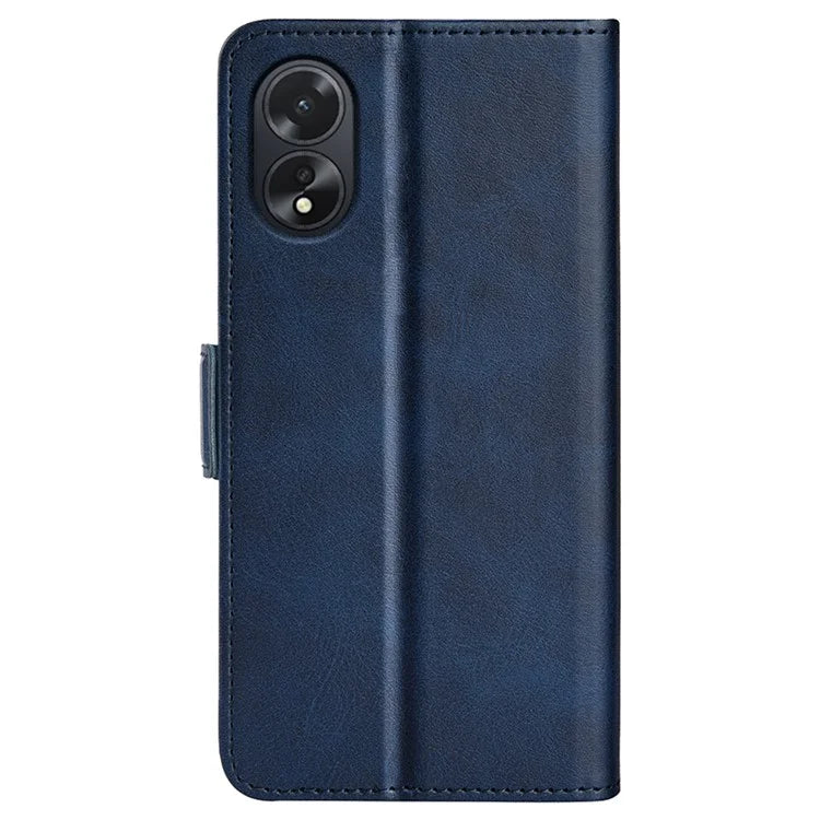 For Oppo A38 4G Case Drop Protection Calf Texture Phone Cover Leather Wallet Stand Shell