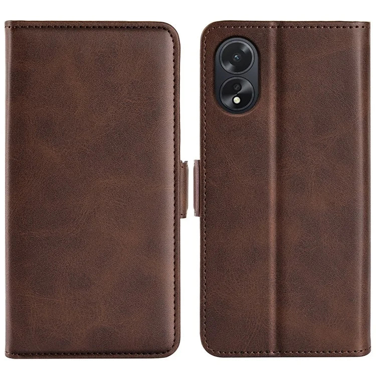 For Oppo A38 4G Case Drop Protection Calf Texture Phone Cover Leather Wallet Stand Shell