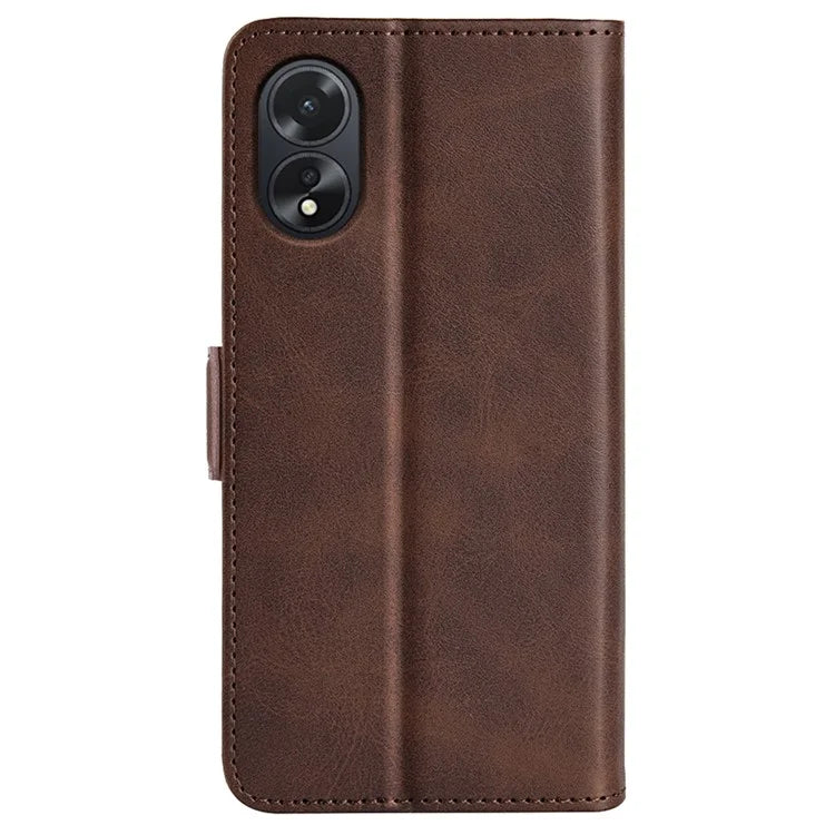 For Oppo A38 4G Case Drop Protection Calf Texture Phone Cover Leather Wallet Stand Shell