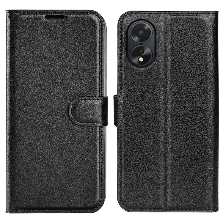 For Oppo A38 4G Case Wallet Phone Shell Litchi Texture Stand Leather Cover
