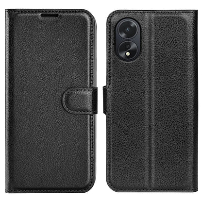 For Oppo A38 4G Case Wallet Phone Shell Litchi Texture Stand Leather Cover
