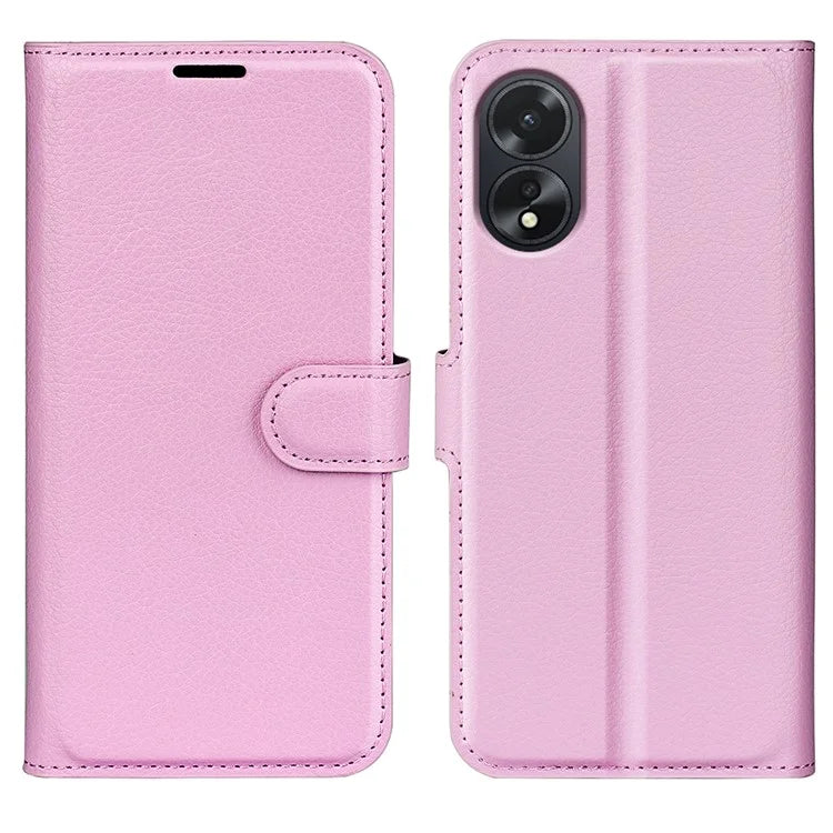 For Oppo A38 4G Case Wallet Phone Shell Litchi Texture Stand Leather Cover