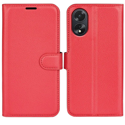 For Oppo A38 4G Case Wallet Phone Shell Litchi Texture Stand Leather Cover