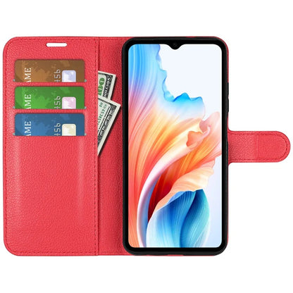 For Oppo A38 4G Case Wallet Phone Shell Litchi Texture Stand Leather Cover