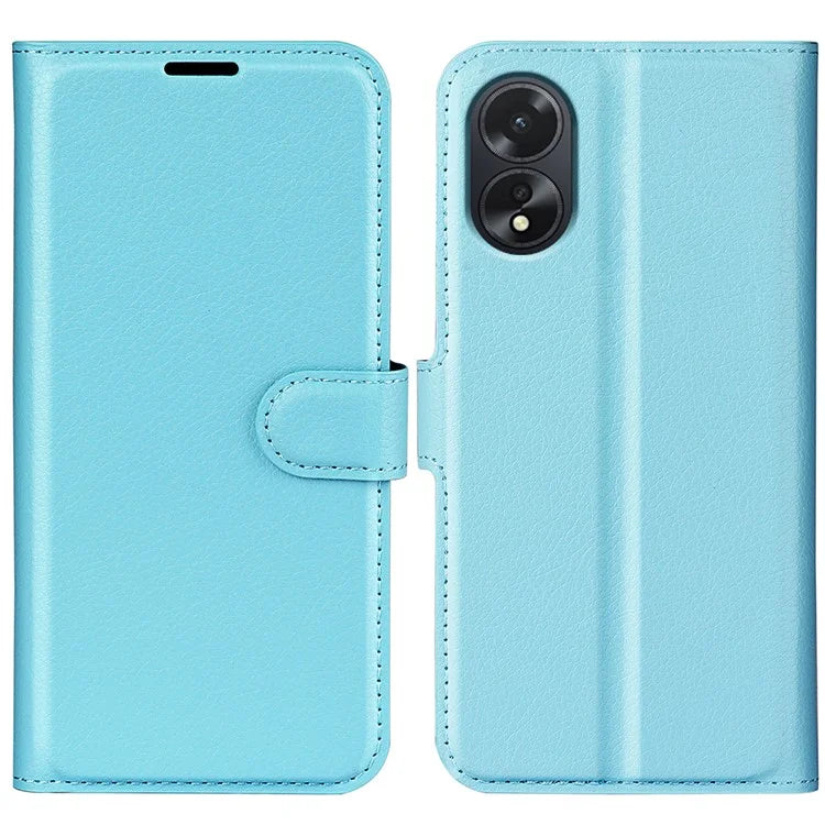 For Oppo A38 4G Case Wallet Phone Shell Litchi Texture Stand Leather Cover