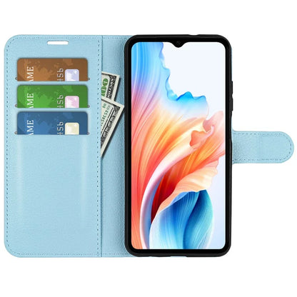 For Oppo A38 4G Case Wallet Phone Shell Litchi Texture Stand Leather Cover