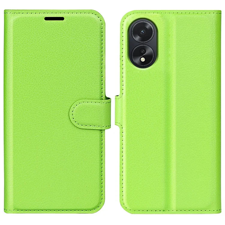 For Oppo A38 4G Case Wallet Phone Shell Litchi Texture Stand Leather Cover