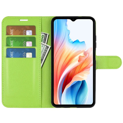 For Oppo A38 4G Case Wallet Phone Shell Litchi Texture Stand Leather Cover