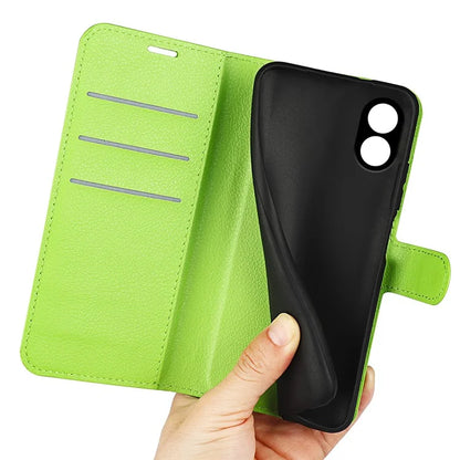 For Oppo A38 4G Case Wallet Phone Shell Litchi Texture Stand Leather Cover
