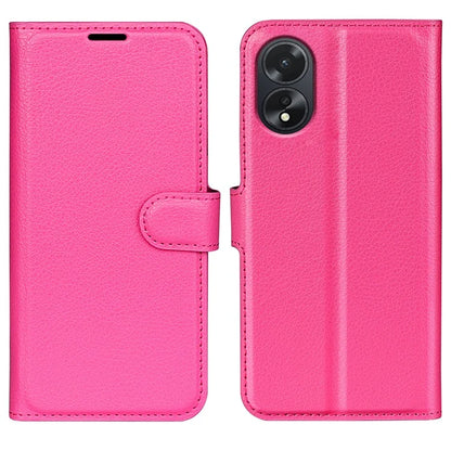 For Oppo A38 4G Case Wallet Phone Shell Litchi Texture Stand Leather Cover