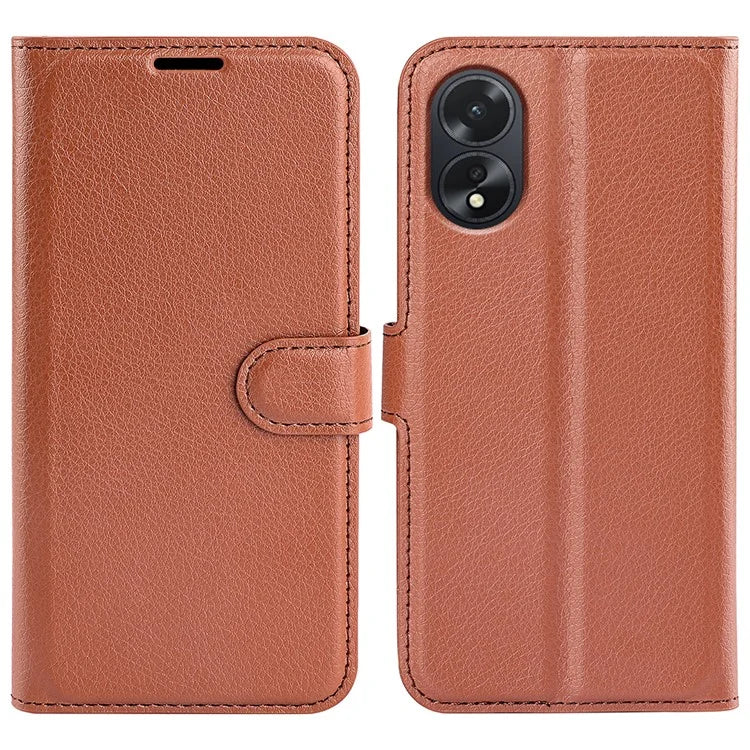 For Oppo A38 4G Case Wallet Phone Shell Litchi Texture Stand Leather Cover