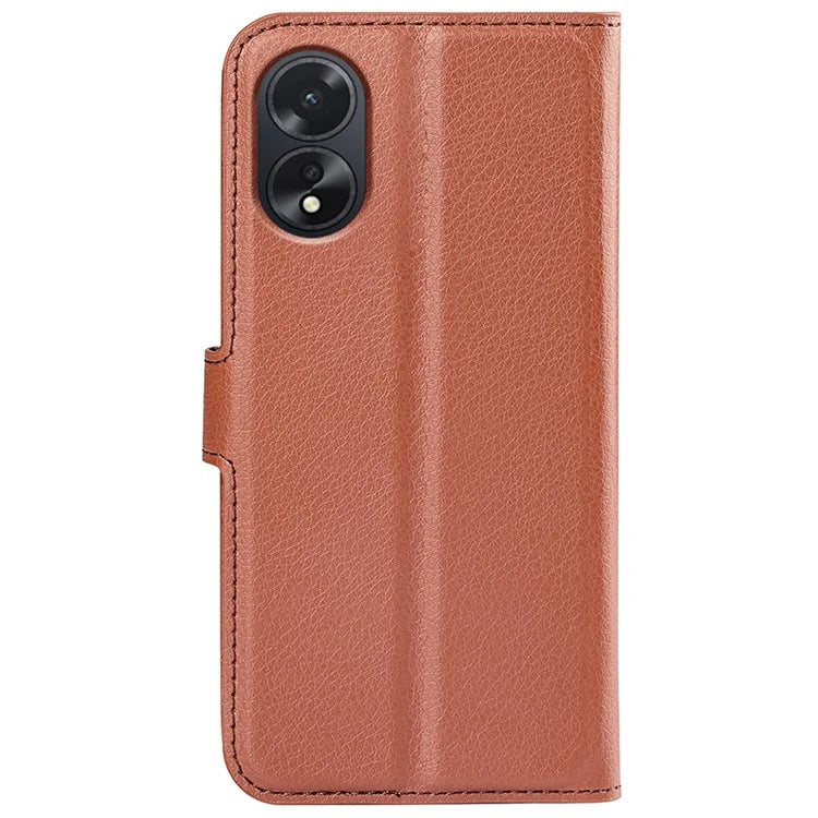 For Oppo A38 4G Case Wallet Phone Shell Litchi Texture Stand Leather Cover