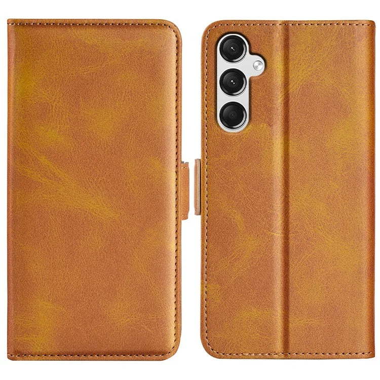 For Samsung Galaxy A25 5G (Global) (161.0 x 76.5 x 8.3mm) Case Wallet Calf Texture Phone Cover PU Leather Stand Flip Shell