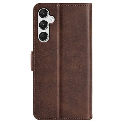 For Samsung Galaxy A25 5G (Global) (161.0 x 76.5 x 8.3mm) Case Wallet Calf Texture Phone Cover PU Leather Stand Flip Shell
