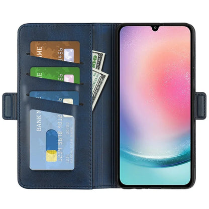 For Samsung Galaxy A25 5G (Global) (161.0 x 76.5 x 8.3mm) Case Wallet Calf Texture Phone Cover PU Leather Stand Flip Shell