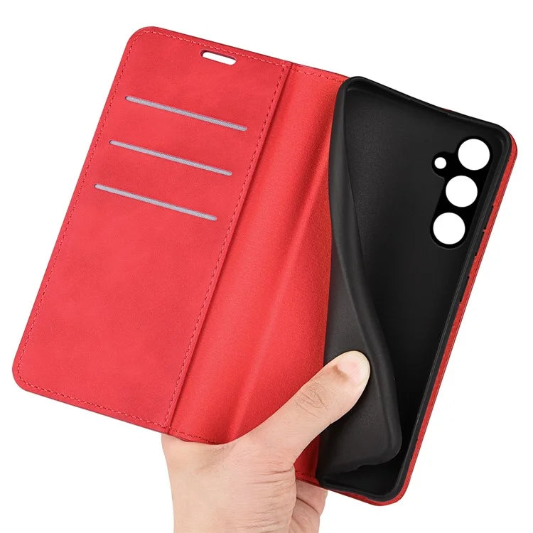 For Samsung Galaxy A15 5G Phone Case PU Leather Wallet Stand Skin-touch Mobile Phone Cover