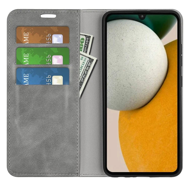 For Samsung Galaxy A15 5G Phone Case PU Leather Wallet Stand Skin-touch Mobile Phone Cover