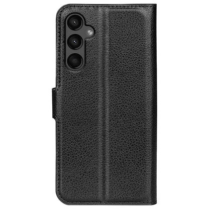 For Samsung Galaxy A15 5G Case Slim-Fit Litchi Texture Stand Wallet Phone Cover PU Leather Shell