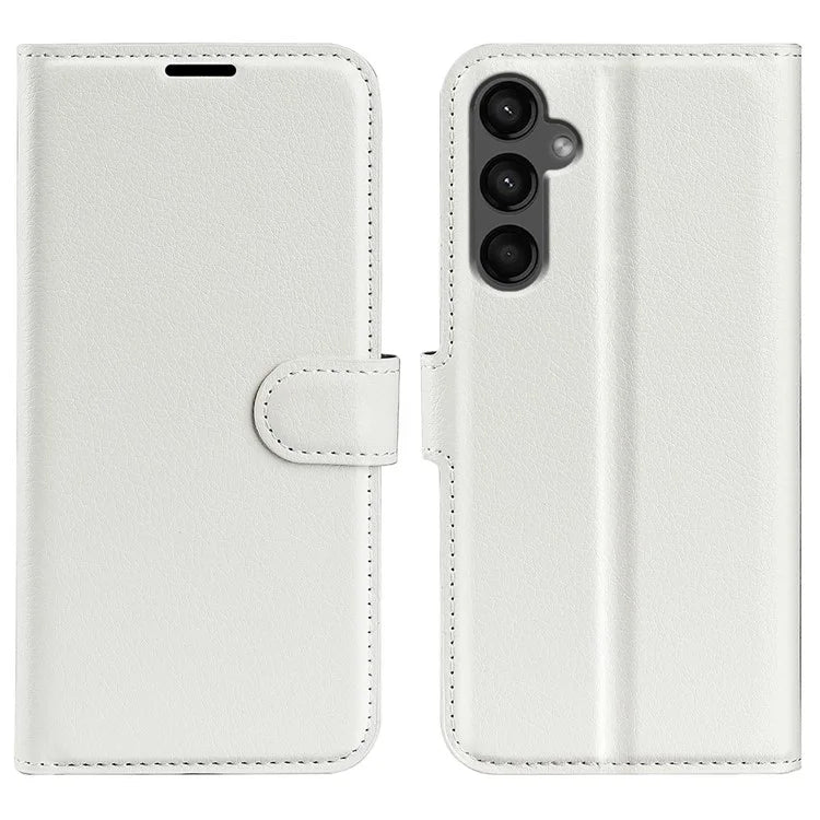 For Samsung Galaxy A15 5G Case Slim-Fit Litchi Texture Stand Wallet Phone Cover PU Leather Shell