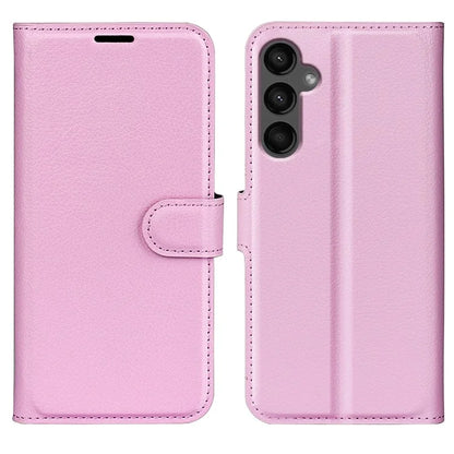 For Samsung Galaxy A15 5G Case Slim-Fit Litchi Texture Stand Wallet Phone Cover PU Leather Shell
