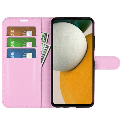 For Samsung Galaxy A15 5G Case Slim-Fit Litchi Texture Stand Wallet Phone Cover PU Leather Shell