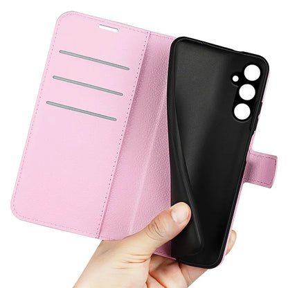 For Samsung Galaxy A15 5G Case Slim-Fit Litchi Texture Stand Wallet Phone Cover PU Leather Shell