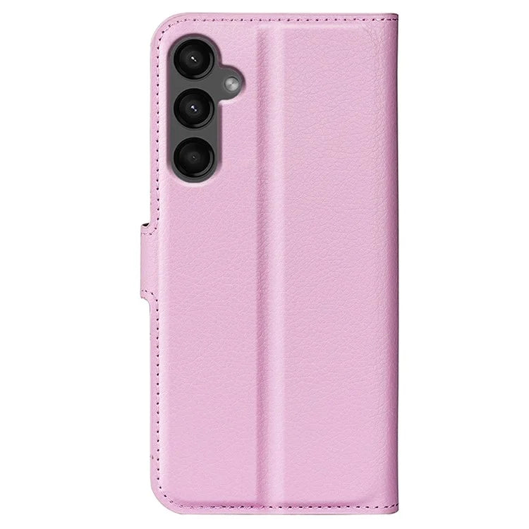For Samsung Galaxy A15 5G Case Slim-Fit Litchi Texture Stand Wallet Phone Cover PU Leather Shell
