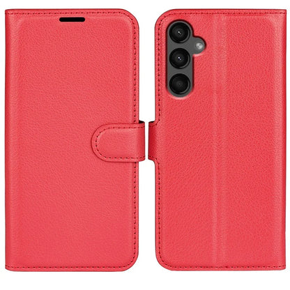 For Samsung Galaxy A15 5G Case Slim-Fit Litchi Texture Stand Wallet Phone Cover PU Leather Shell