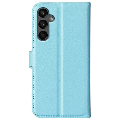 For Samsung Galaxy A15 5G Case Slim-Fit Litchi Texture Stand Wallet Phone Cover PU Leather Shell