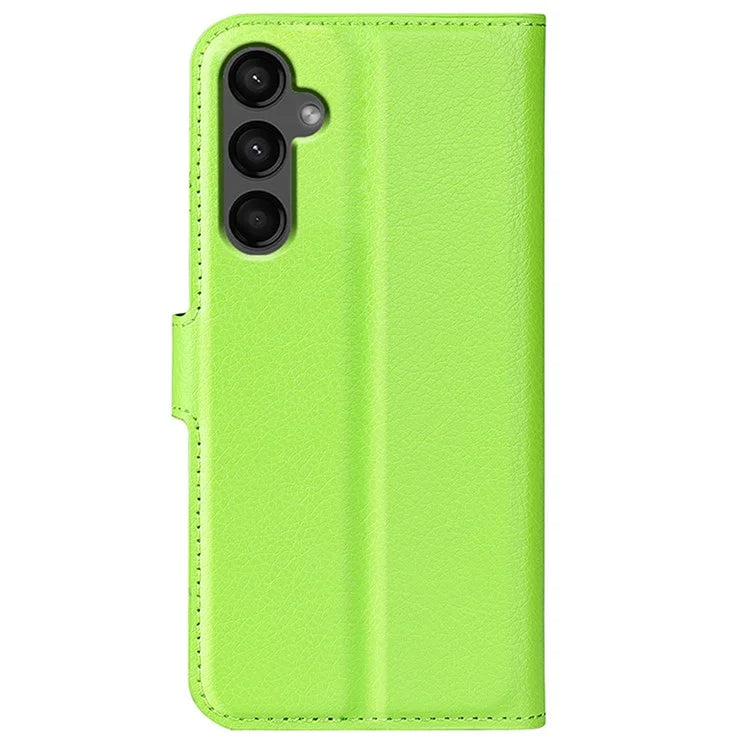For Samsung Galaxy A15 5G Case Slim-Fit Litchi Texture Stand Wallet Phone Cover PU Leather Shell