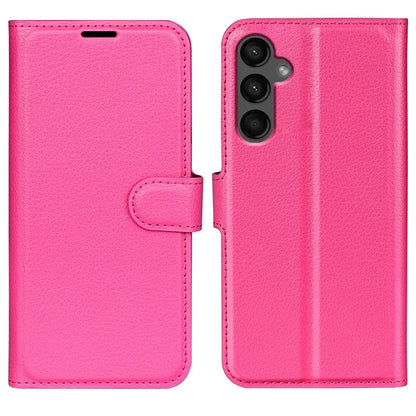 For Samsung Galaxy A15 5G Case Slim-Fit Litchi Texture Stand Wallet Phone Cover PU Leather Shell
