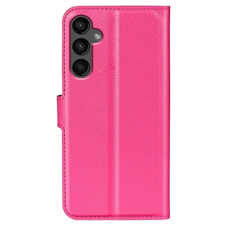 For Samsung Galaxy A15 5G Case Slim-Fit Litchi Texture Stand Wallet Phone Cover PU Leather Shell
