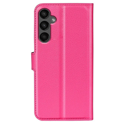 For Samsung Galaxy A15 5G Case Slim-Fit Litchi Texture Stand Wallet Phone Cover PU Leather Shell
