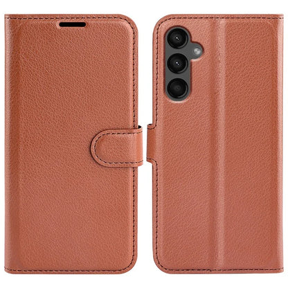 For Samsung Galaxy A15 5G Case Slim-Fit Litchi Texture Stand Wallet Phone Cover PU Leather Shell