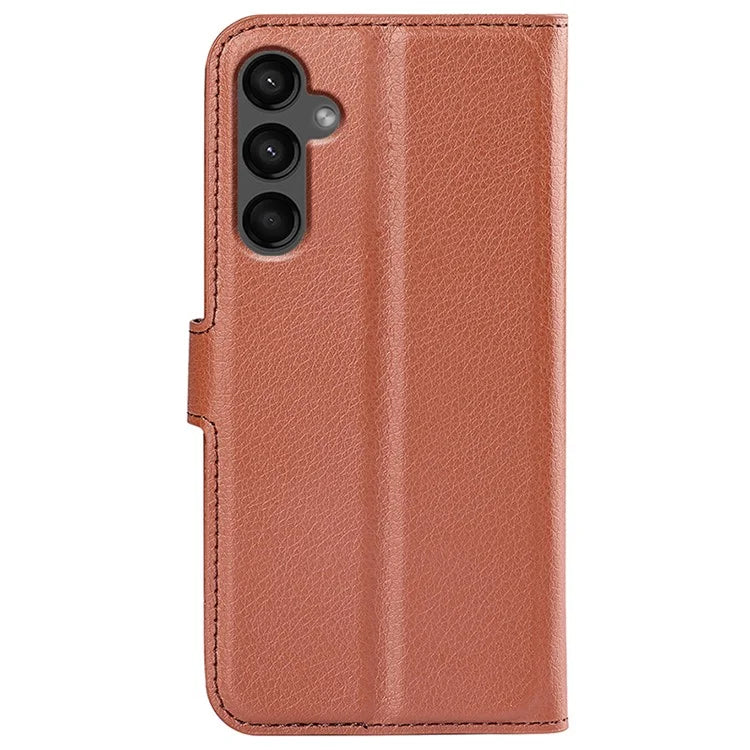 For Samsung Galaxy A15 5G Case Slim-Fit Litchi Texture Stand Wallet Phone Cover PU Leather Shell