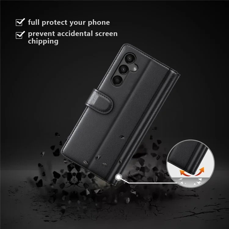 For Samsung Galaxy A15 5G Case Wallet Stand Cover Shockproof Genuine Split Leather Phone Shell