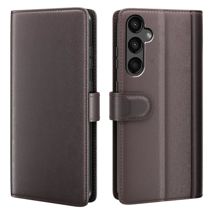 For Samsung Galaxy A15 5G Case Wallet Stand Cover Shockproof Genuine Split Leather Phone Shell