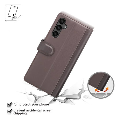 For Samsung Galaxy A15 5G Case Wallet Stand Cover Shockproof Genuine Split Leather Phone Shell