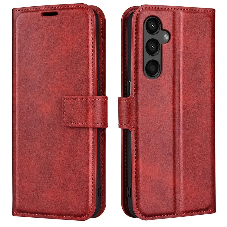 For Samsung Galaxy A15 5G Case Wallet Stand PU Leather Calf Texture Phone Cover