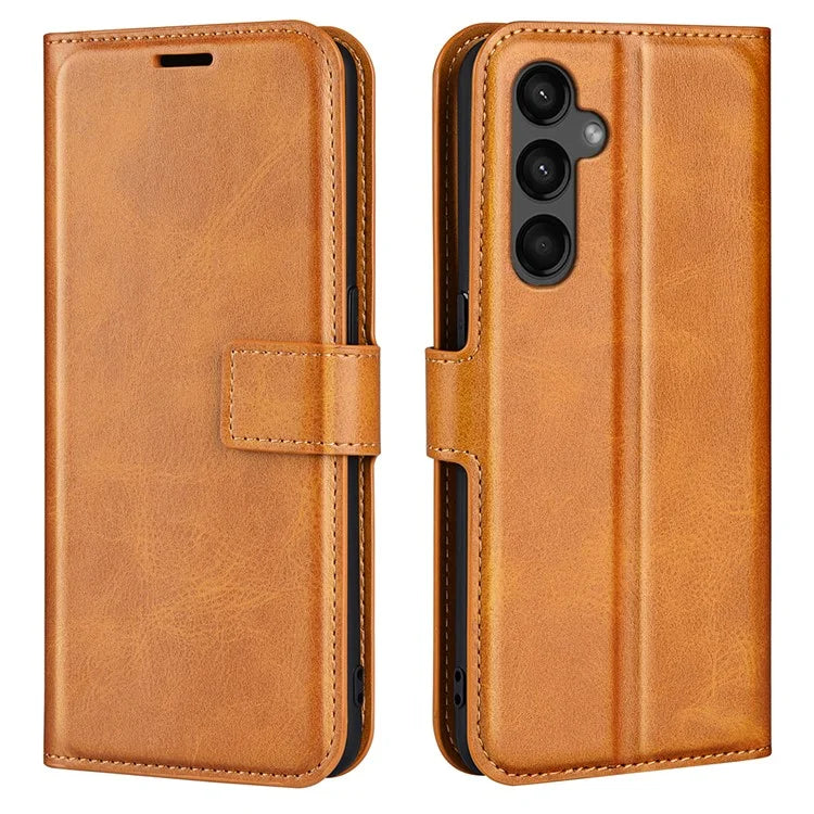 For Samsung Galaxy A15 5G Case Wallet Stand PU Leather Calf Texture Phone Cover