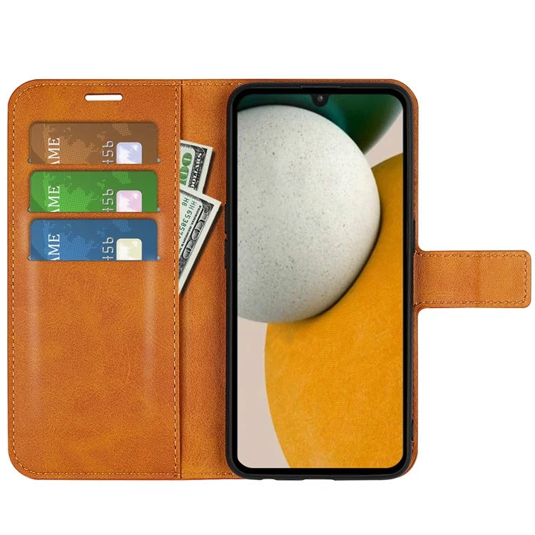 For Samsung Galaxy A15 5G Case Wallet Stand PU Leather Calf Texture Phone Cover