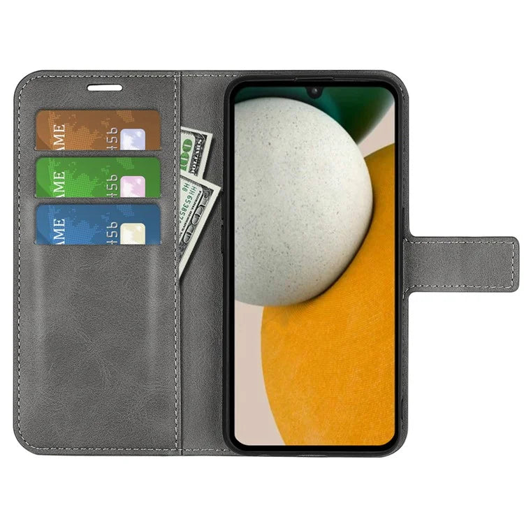 For Samsung Galaxy A15 5G Case Wallet Stand PU Leather Calf Texture Phone Cover