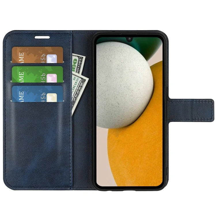 For Samsung Galaxy A15 5G Case Wallet Stand PU Leather Calf Texture Phone Cover
