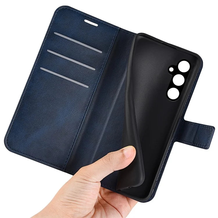 For Samsung Galaxy A15 5G Case Wallet Stand PU Leather Calf Texture Phone Cover