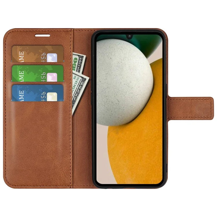 For Samsung Galaxy A15 5G Case Wallet Stand PU Leather Calf Texture Phone Cover