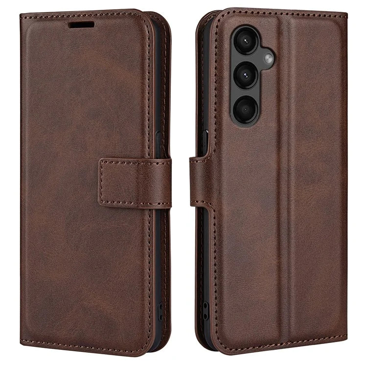 For Samsung Galaxy A15 5G Case Wallet Stand PU Leather Calf Texture Phone Cover