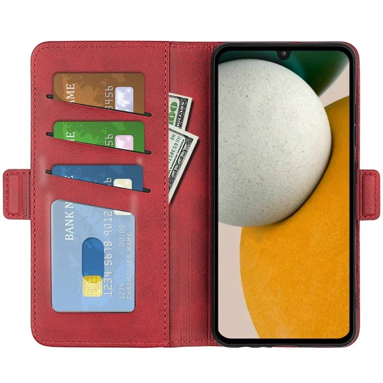 Calf Texture Phone Cover for Samsung Galaxy A15 5G Case PU Leather Wallet Stand Flip Shell
