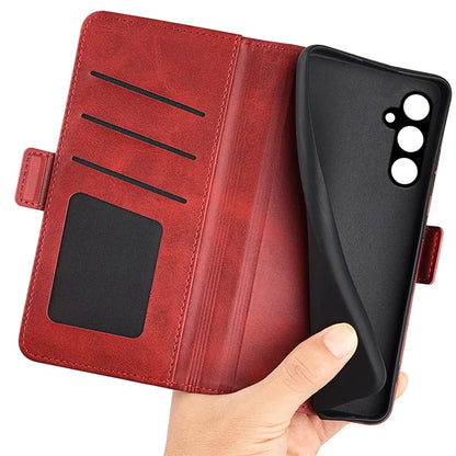 Calf Texture Phone Cover for Samsung Galaxy A15 5G Case PU Leather Wallet Stand Flip Shell
