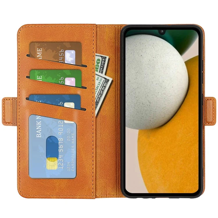 Calf Texture Phone Cover for Samsung Galaxy A15 5G Case PU Leather Wallet Stand Flip Shell