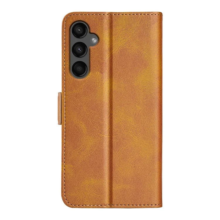 Calf Texture Phone Cover for Samsung Galaxy A15 5G Case PU Leather Wallet Stand Flip Shell